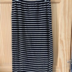 Black and White Striped Women’s Skirt